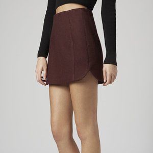 Topshop Melton Wool Miniskirt